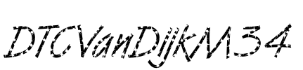 DTCVanDijkM34 Font Image