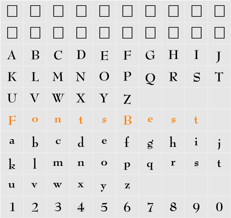 Bernadette Character Map