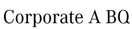 Corporate A BQ Font Image