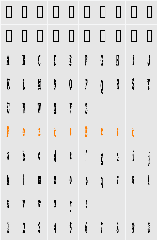 JI-Myopes Character Map