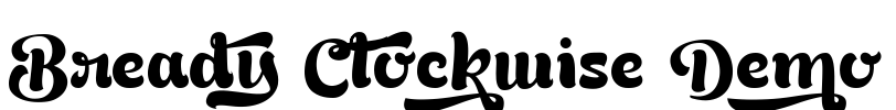 Bready Clockwise Demo Font Image