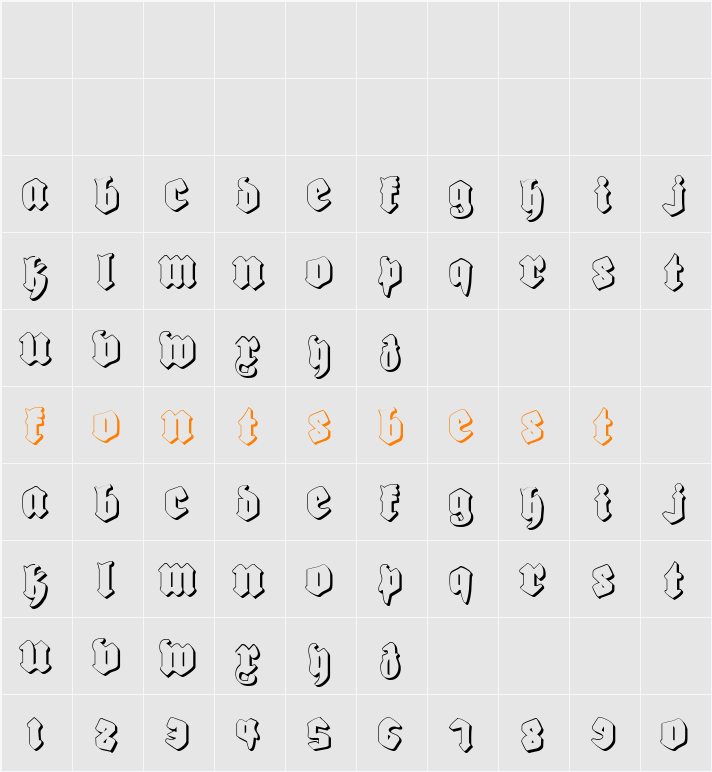 Biergärten Shadow Character Map