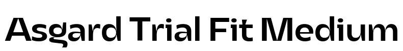 Asgard Trial Fit Medium Font Image