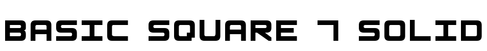 Basic Square 7 Solid Font Image