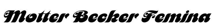 Motter Becker Femina Font Image