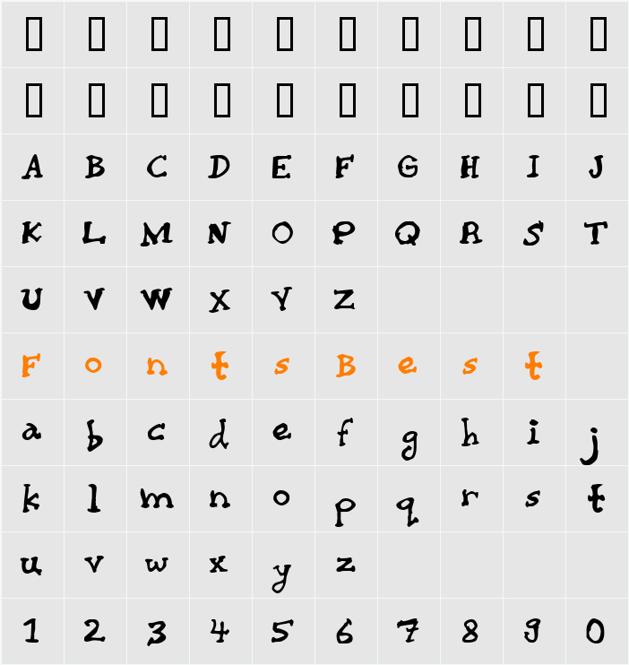 JI-Narwal Character Map
