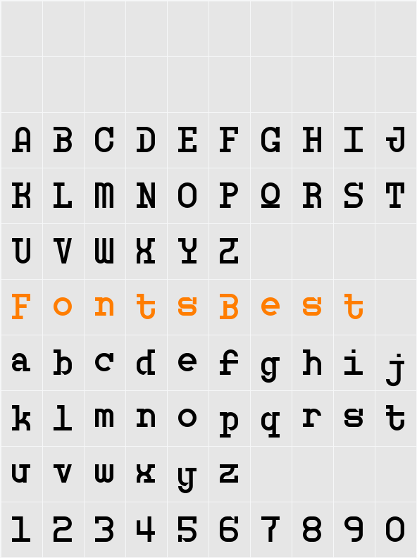 Monosphere Personal Use Character Map