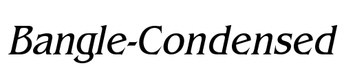 Bangle-Condensed Font Image