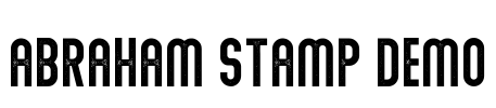Abraham Stamp Demo Font Image