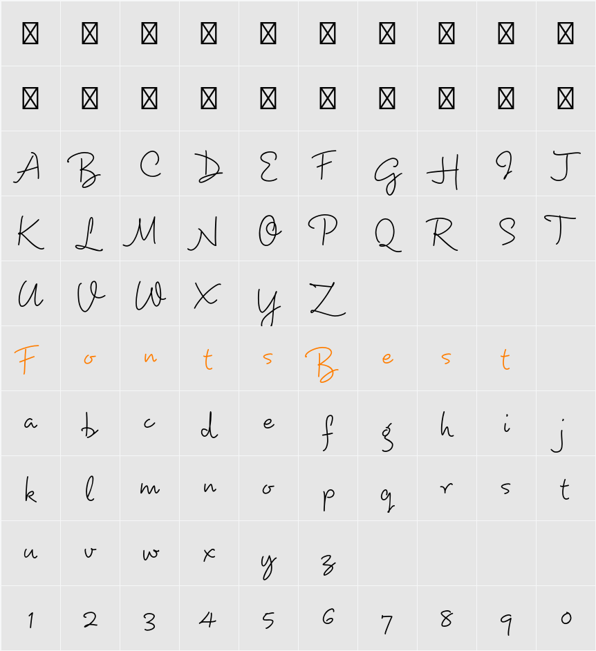 Dartangnon ITC Std Character Map