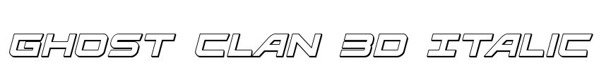 Ghost Clan 3D Italic