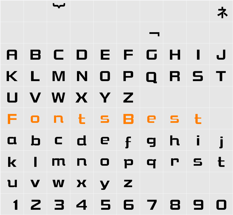 DFPZongYiBold-GB Character Map