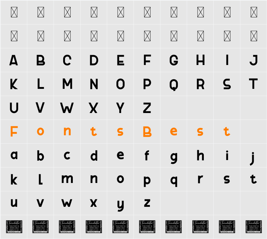 ABESIF Personal Use Character Map