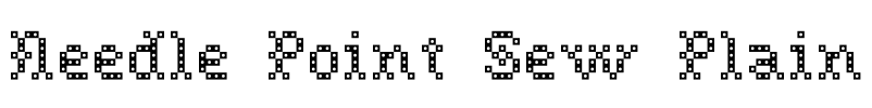 Needle Point Sew Plain Font Image