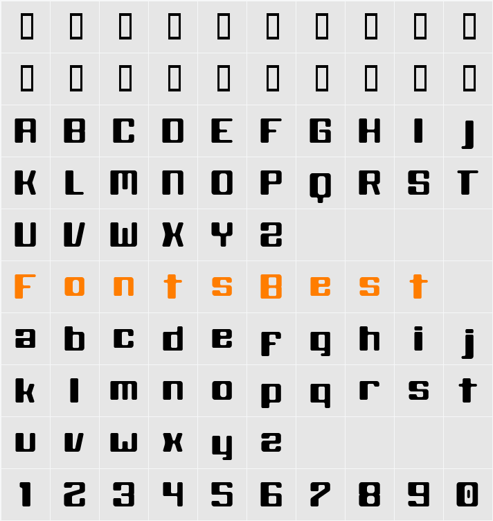 JI-Nearly Character Map