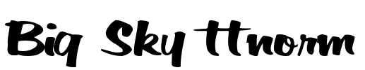 Big Sky ttnorm Font Image