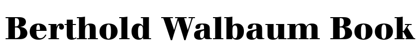 Berthold Walbaum Book Font Image