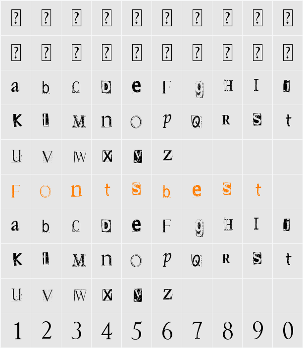 DSnet Stamped Character Map