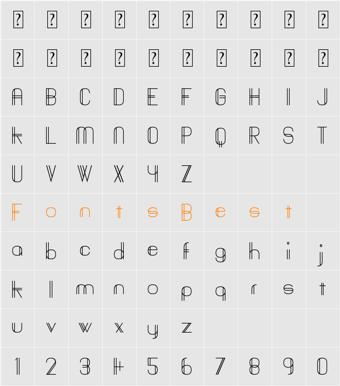 Baddit Character Map