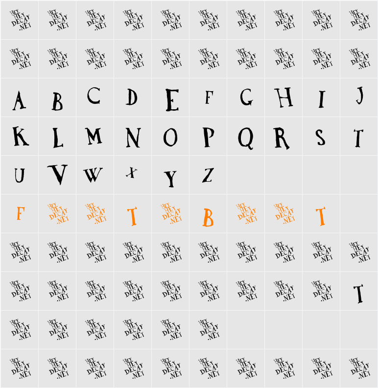 DaDa Antiquerist  Character Map
