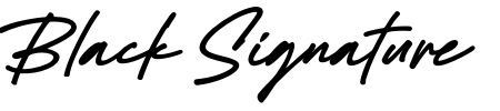 Black Signature Font Image
