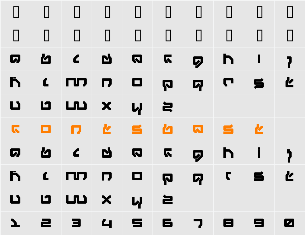 DS Mufdi  Character Map