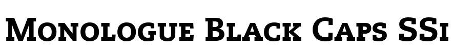 Monologue Black Caps SSi Font Image