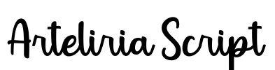 Arteliria Script Font Image