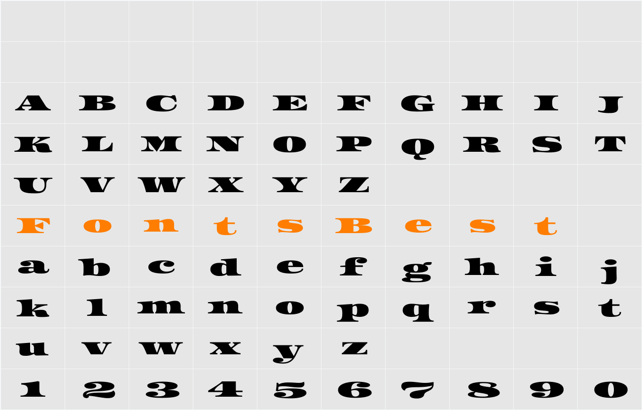 Asset Character Map