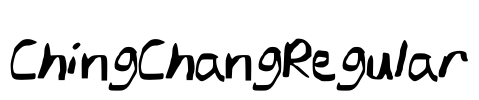 ChingChangRegular Font Image