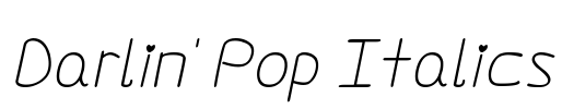 Darlin' Pop Italics