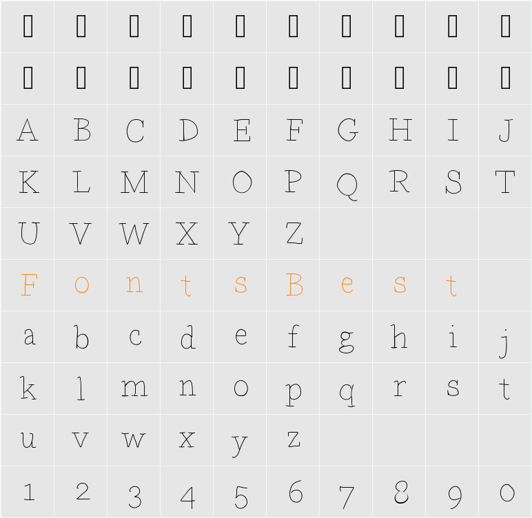 BDParis Character Map