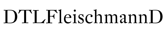 DTLFleischmannD Font Image