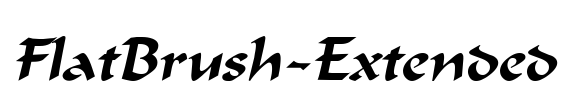 FlatBrush-Extended Font Image