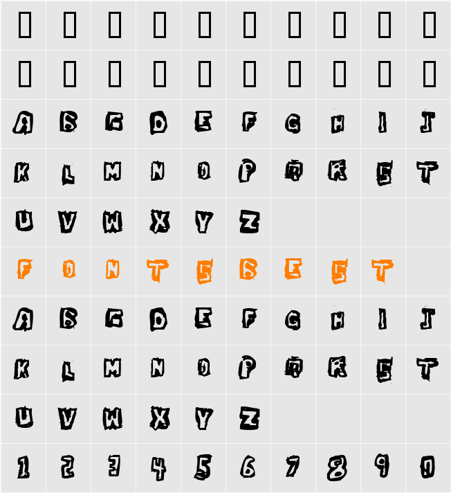 Dawg Box Character Map