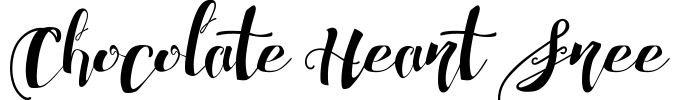 Chocolate Heart Free Font Image