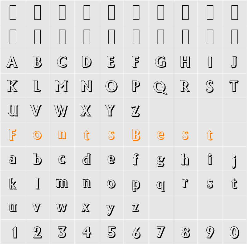 AdelonShadow Character Map