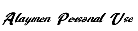 Alaymen Personal Use Font Image