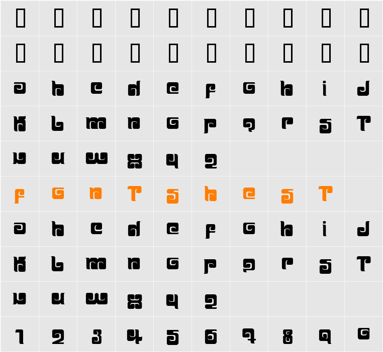 BALLOM Character Map