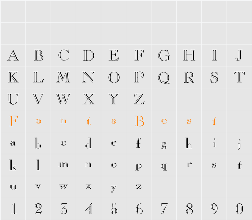 ChopinOpenFace Character Map