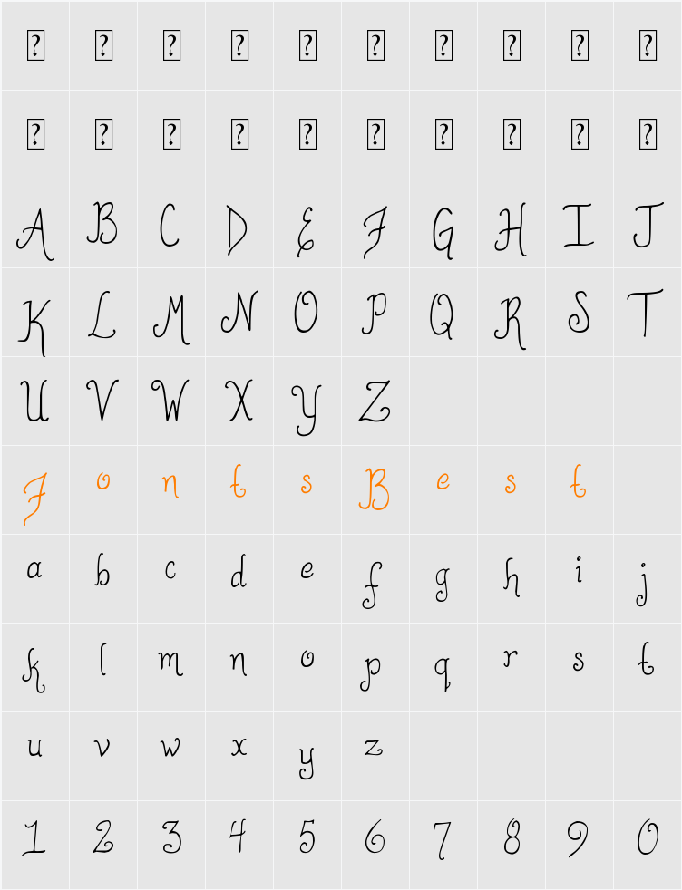 DJB To Be Continued Character Map