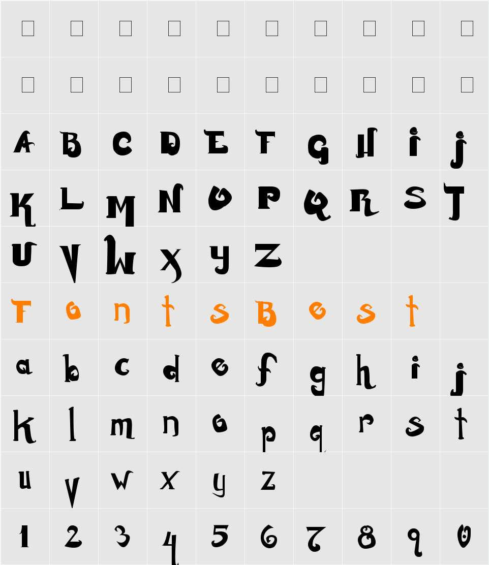 Monstur Character Map
