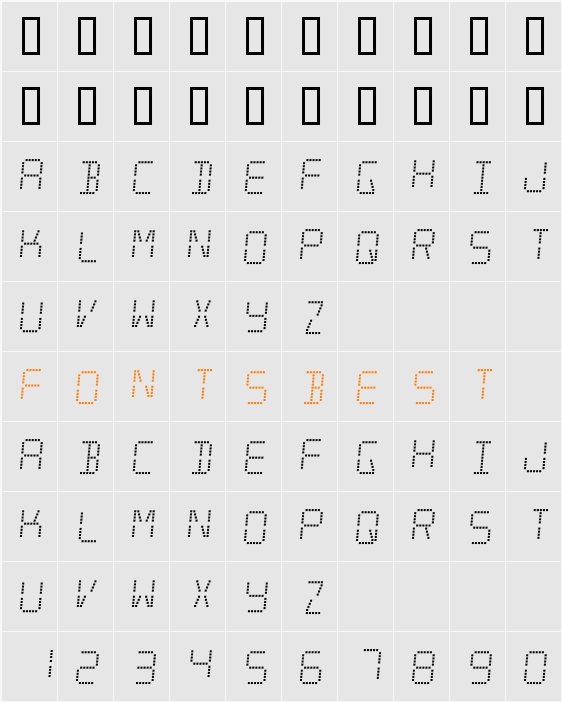 Minisystem Character Map