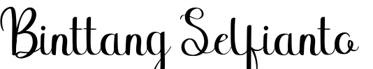 Binttang Selfianto Font Image