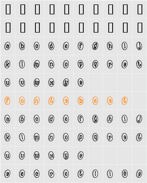 Money Shot Character Map