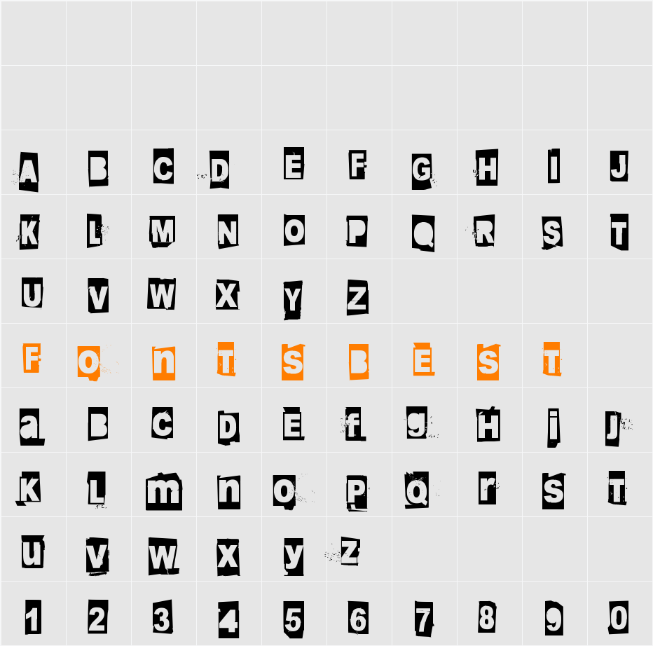 Blankblizzkrieg Character Map