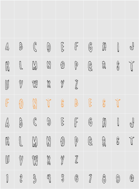 Monsterama Outline Character Map
