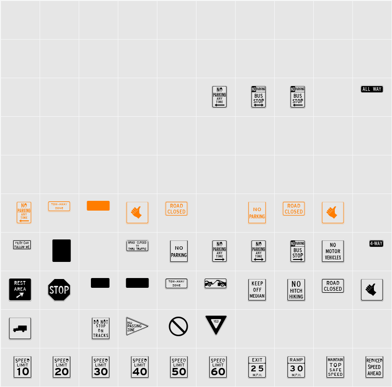 InterstatePi Character Map