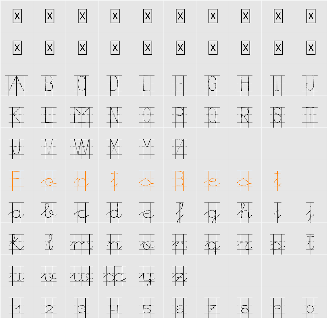 Morasoft8 Character Map