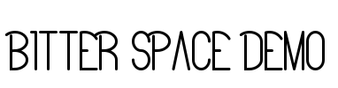 Bitter Space Demo Font Image